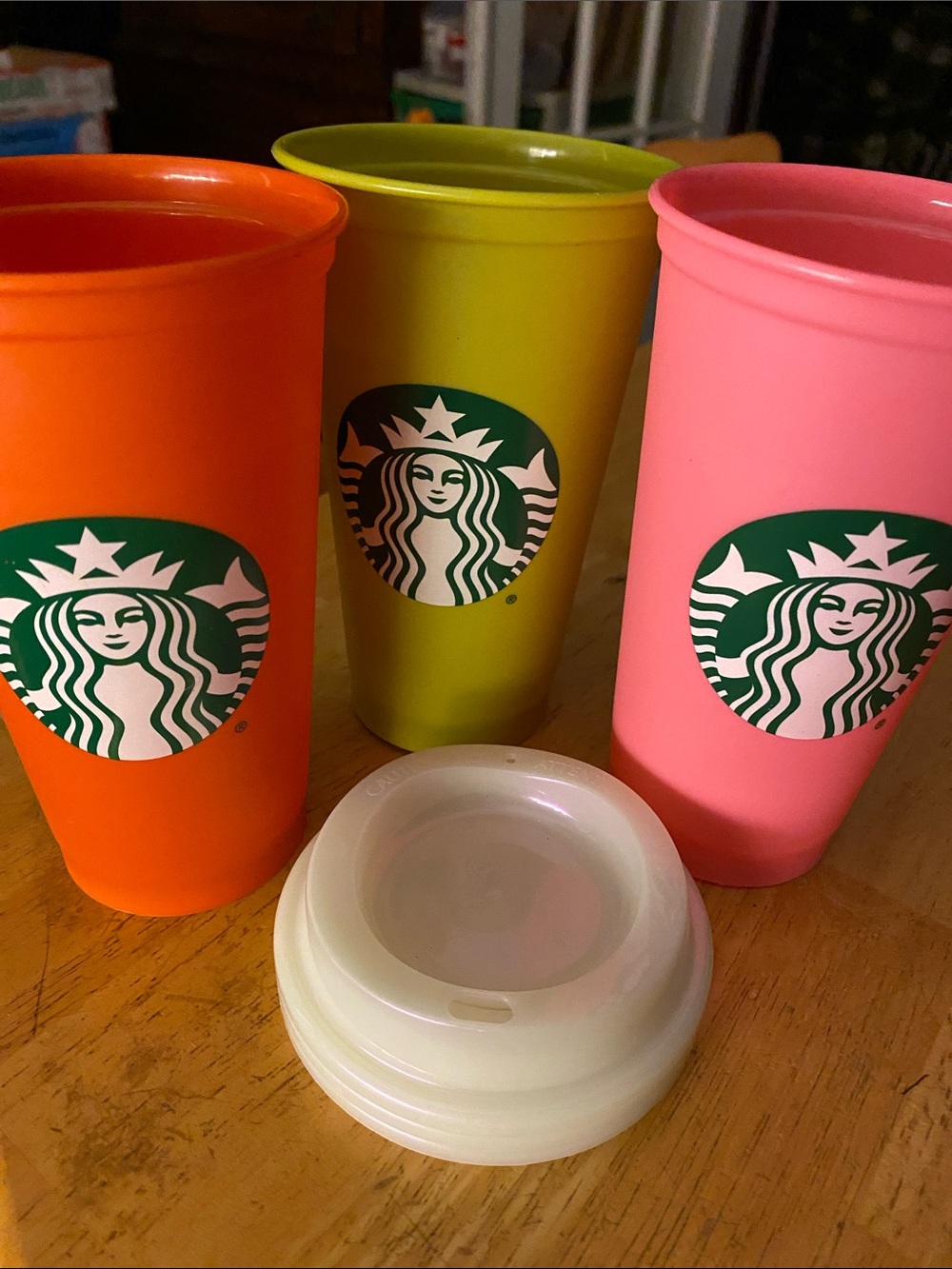 3 Starbucks Reusable 16 oz Tumbler with liid new